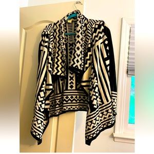 Black and ivory cardigan